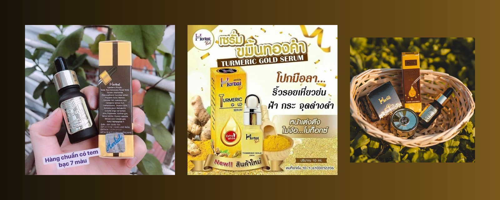 Dải màu vàng kim nghệ của Herbal Plus