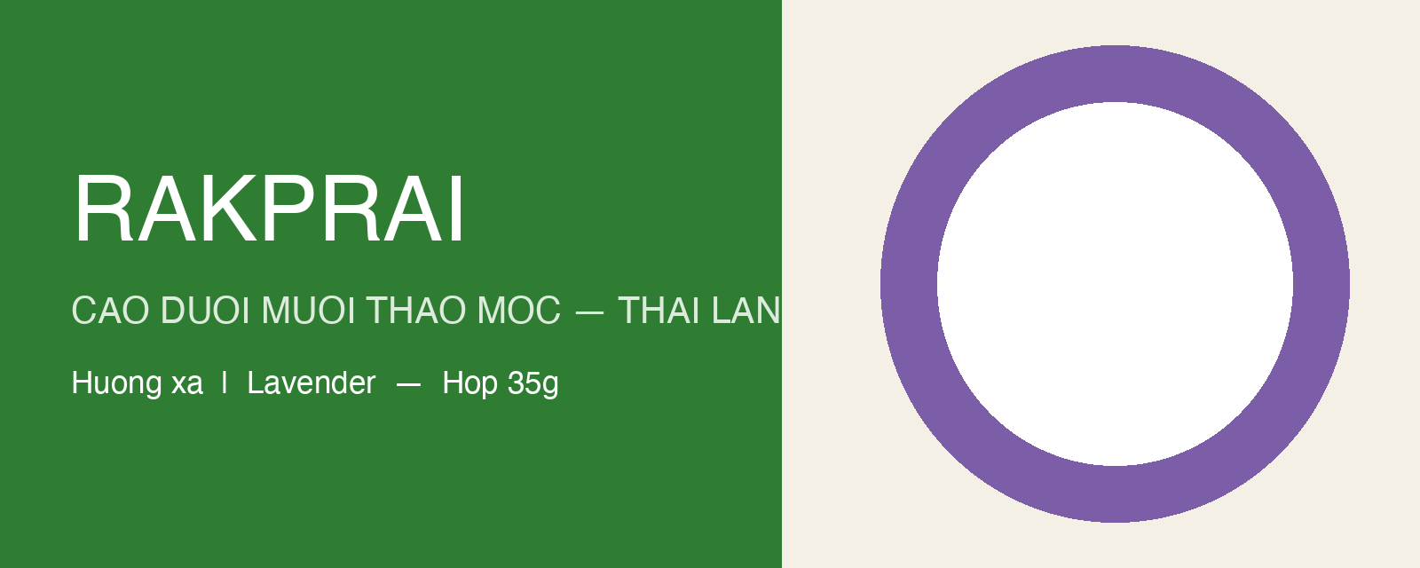 Bộ sản phẩm cao đuổi muỗi Rakprai Thái Lan hương sả và lavender